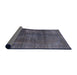 Sideview of Abstract Rat Gray Modern Rug, abs2846