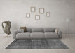 Machine Washable Abstract Gray Modern Rug in a Living Room,, wshabs2846gry