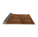 Sideview of Abstract Orange Modern Rug, abs2846org