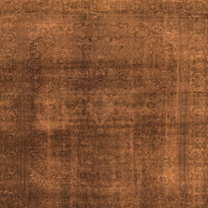 Square Abstract Orange Modern Rug, abs2846org