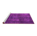 Sideview of Machine Washable Abstract Pink Modern Rug, wshabs2846pnk