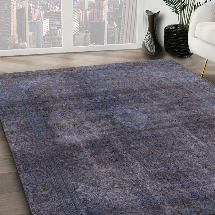 Abstract Rat Gray Modern Rug in Family Room, abs2846