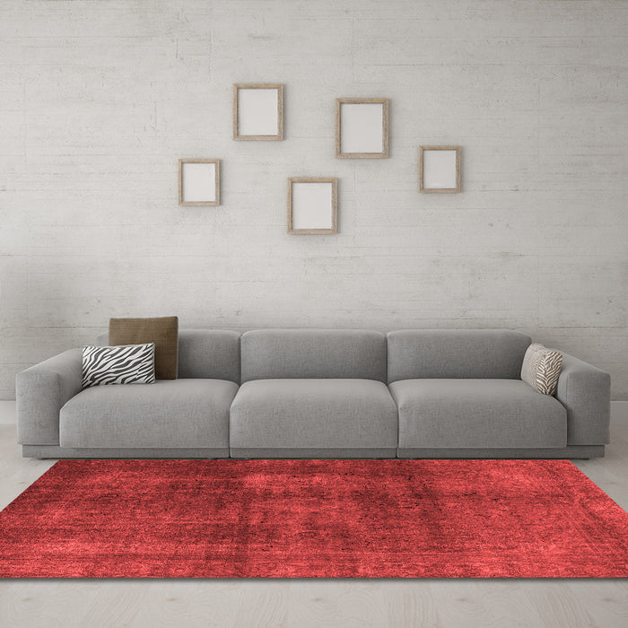 Modern Red Washable Rugs
