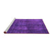 Sideview of Machine Washable Abstract Purple Modern Area Rugs, wshabs2846pur