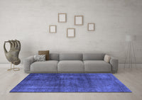 Machine Washable Abstract Blue Modern Rug, wshabs2846blu