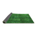 Sideview of Abstract Green Modern Rug, abs2846grn