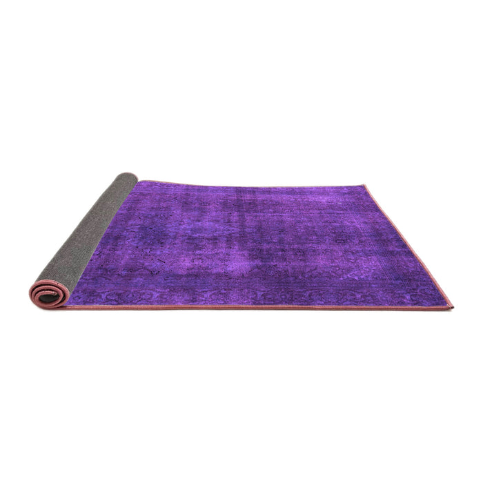 Sideview of Abstract Purple Modern Rug, abs2846pur