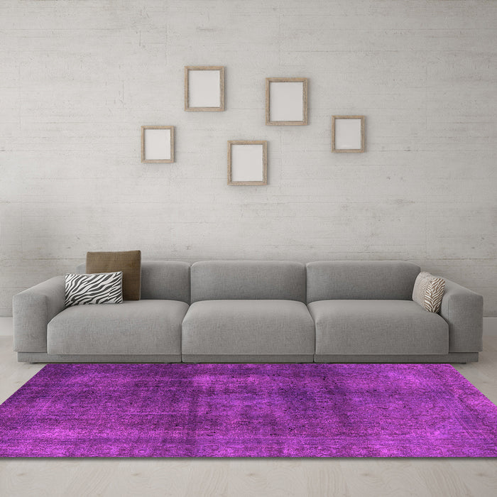 Machine Washable Abstract Pink Modern Rug in a Living Room, wshabs2846pnk