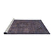 Sideview of Machine Washable Abstract Plum Purple Rug, wshabs2847