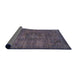 Sideview of Abstract Plum Purple Persian Rug, abs2847