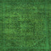 Square Persian Green Bohemian Rug, abs2847grn