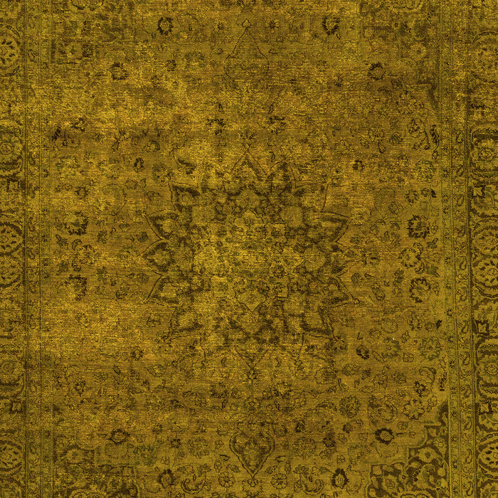 Machine Washable Persian Yellow Bohemian Rug, wshabs2847yw