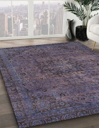 Abstract Plum Purple Persian Rug, abs2847