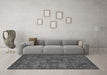 Machine Washable Persian Gray Bohemian Rug in a Living Room,, wshabs2847gry