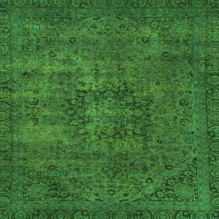 Square Machine Washable Persian Green Bohemian Area Rugs, wshabs2847grn