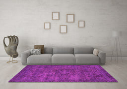 Machine Washable Persian Pink Bohemian Rug in a Living Room, wshabs2847pnk