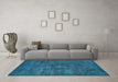 Machine Washable Persian Light Blue Bohemian Rug in a Living Room, wshabs2847lblu