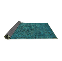 Sideview of Persian Turquoise Bohemian Rug, abs2847turq
