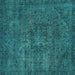 Square Persian Turquoise Bohemian Rug, abs2847turq