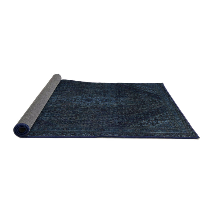 Sideview of Abstract Blue Modern Rug, abs2848