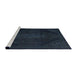 Sideview of Machine Washable Abstract Night Blue Rug, wshabs2848