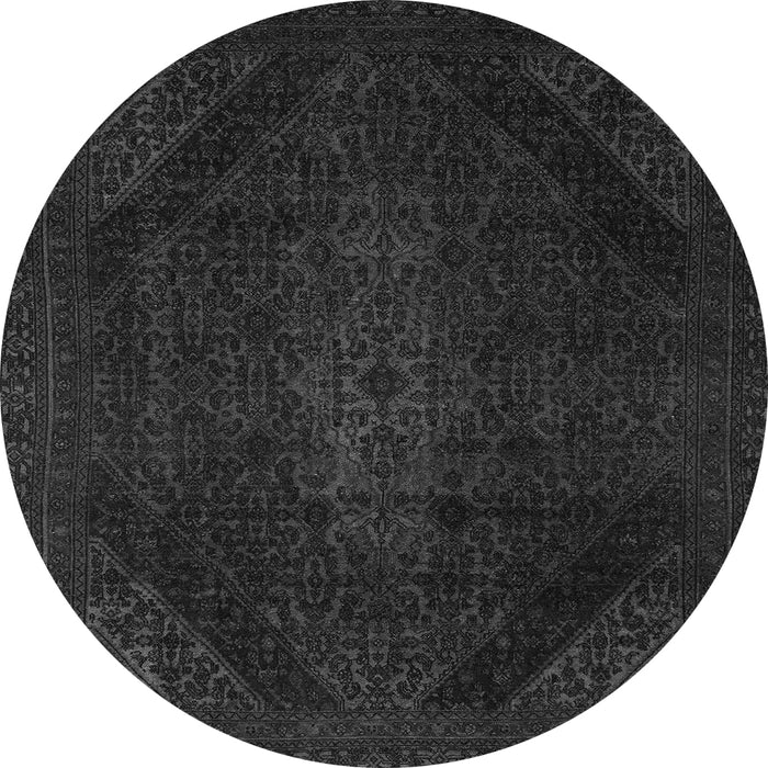 Round Abstract Gray Modern Rug, abs2848gry