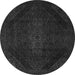 Round Abstract Gray Modern Rug, abs2848gry