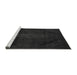 Sideview of Machine Washable Abstract Gray Modern Rug, wshabs2848gry