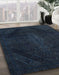 Machine Washable Abstract Night Blue Rug in a Family Room, wshabs2848