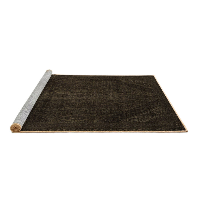 Sideview of Machine Washable Abstract Brown Modern Rug, wshabs2848brn