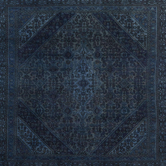 Square Abstract Blue Modern Rug, abs2848