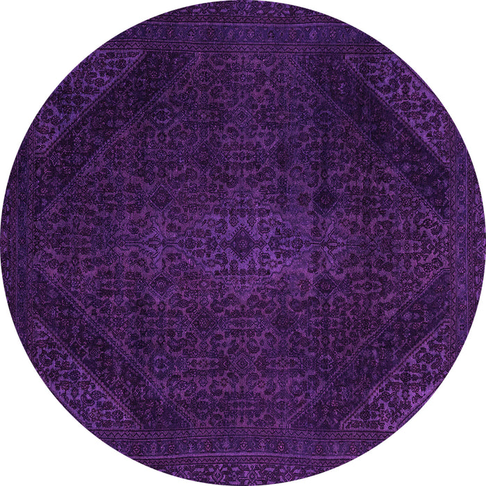 Round Machine Washable Abstract Pink Modern Rug, wshabs2848pnk