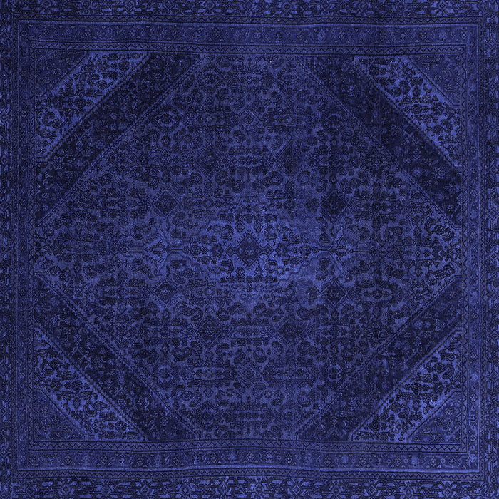 Square Abstract Blue Modern Rug, abs2848blu