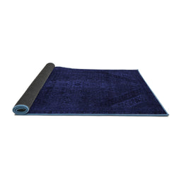 Sideview of Abstract Blue Modern Rug, abs2848blu