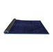 Sideview of Abstract Blue Modern Rug, abs2848blu