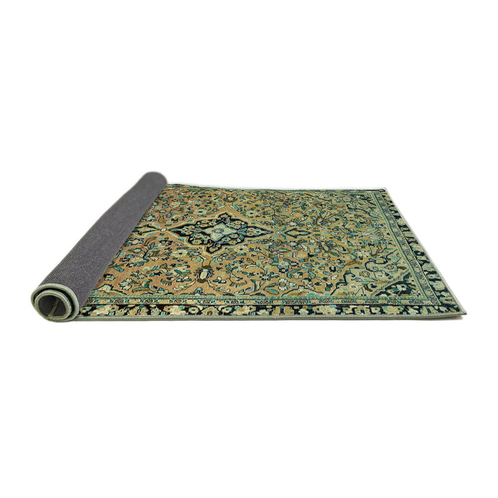 Sideview of Abstract Avocado Green Modern Rug, abs2849