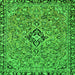 Square Abstract Green Modern Rug, abs2849grn