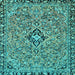 Square Machine Washable Abstract Light Blue Modern Rug, wshabs2849lblu