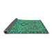 Sideview of Abstract Turquoise Modern Rug, abs2849turq