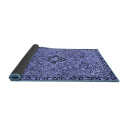 Sideview of Abstract Blue Modern Rug, abs2849blu