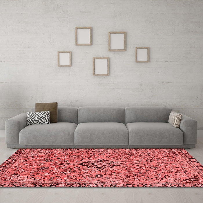 Modern Red Washable Rugs