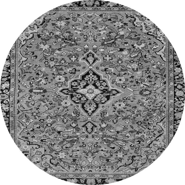 Round Abstract Gray Modern Rug, abs2849gry