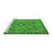 Sideview of Machine Washable Abstract Green Modern Area Rugs, wshabs2849grn