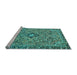 Sideview of Machine Washable Abstract Light Blue Modern Rug, wshabs2849lblu