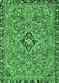 Abstract Emerald Green Modern Rug, abs2849emgrn