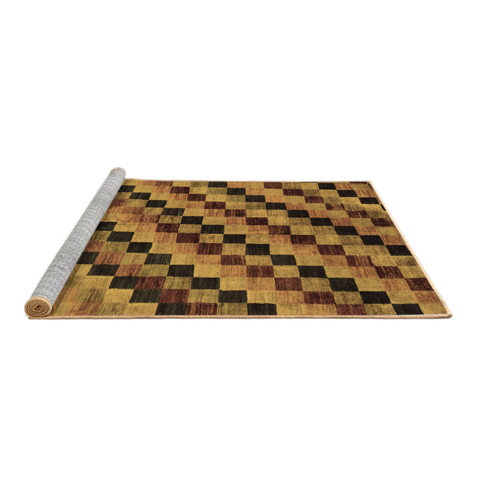 Sideview of Machine Washable Oriental Brown Modern Rug, wshabs284brn