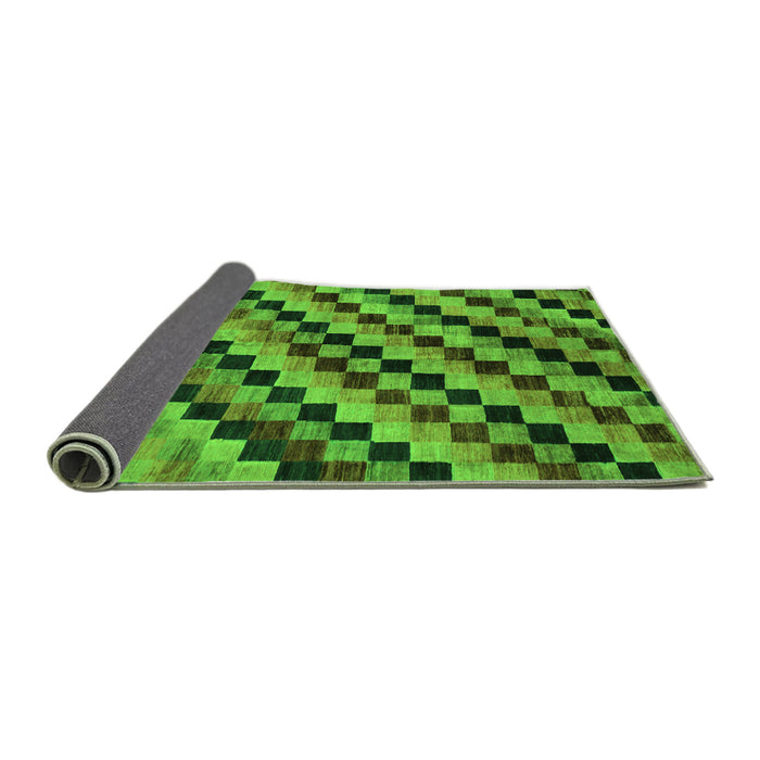 Sideview of Oriental Green Modern Rug, abs284grn