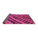 Sideview of Oriental Pink Modern Rug, abs284pnk