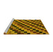 Sideview of Machine Washable Oriental Yellow Modern Rug, wshabs284yw