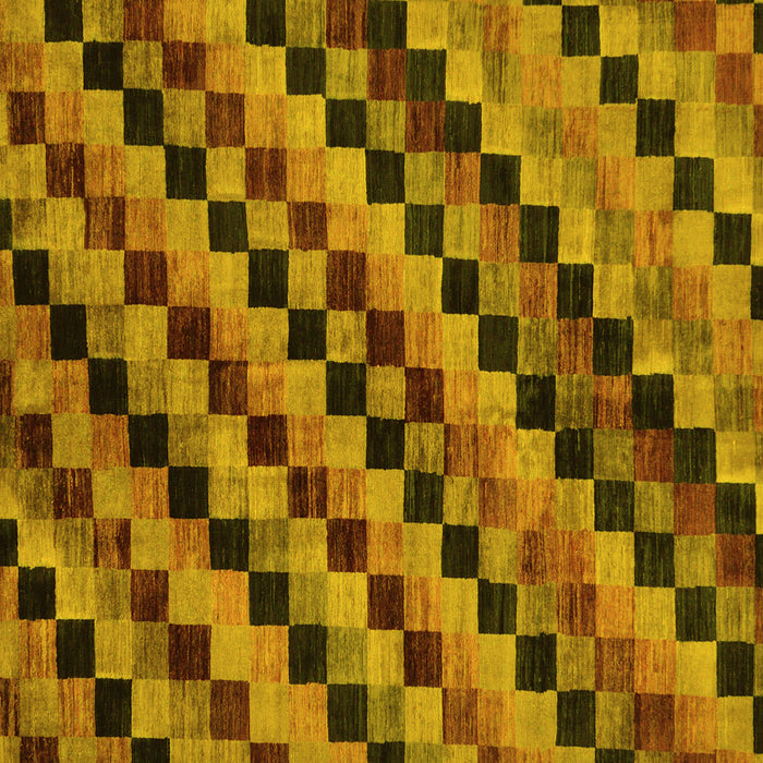 Square Oriental Yellow Modern Rug, abs284yw